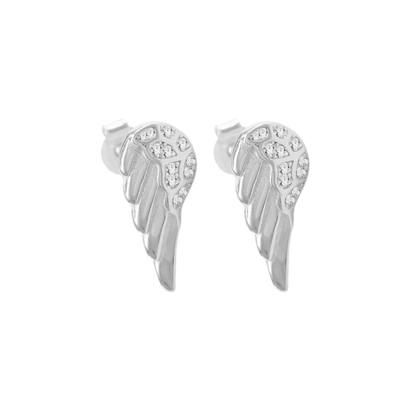 Aro ala Ángel con micro circones plata 925