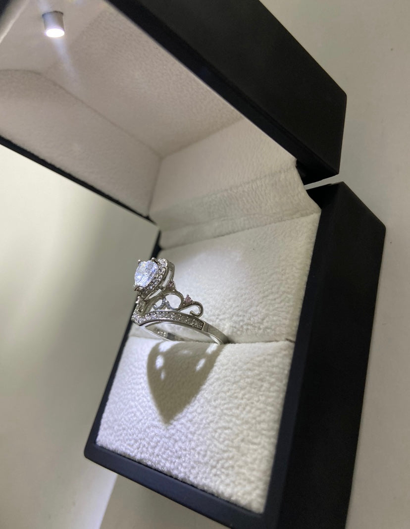 Silver Pink heart