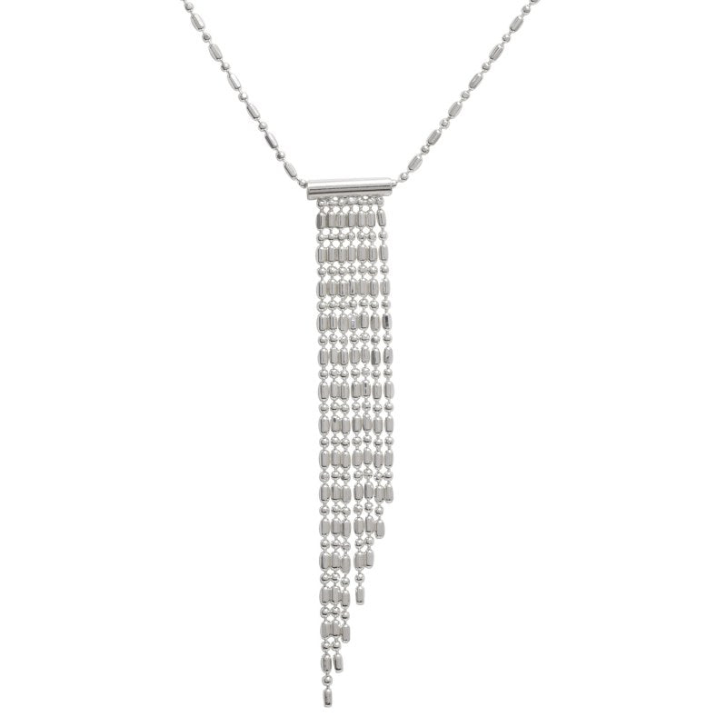 Collar Colgante En Caída Cascada 45 Cms Mas Colgante Plata 925 - PO0117