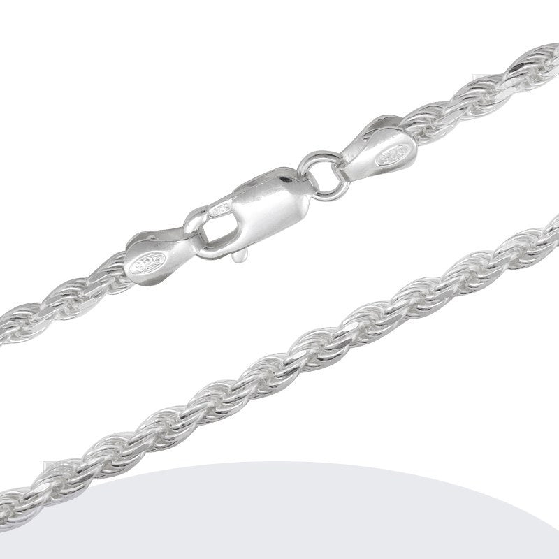 Cadena Turbillón Ø 050 Largo: 50cms Plata 925 - PC0393
