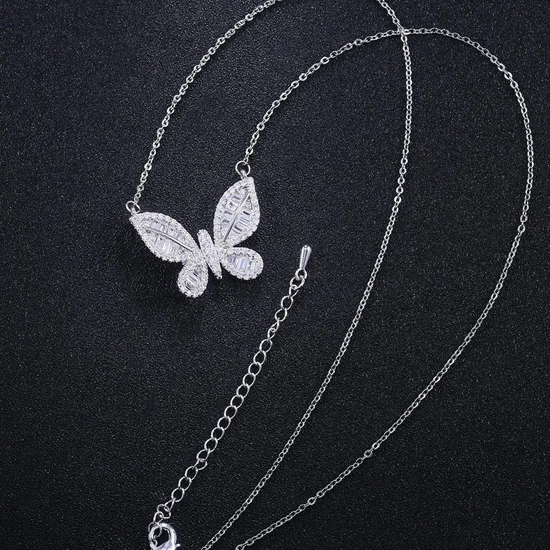 SILVER BUTTERFLY NECKLACE