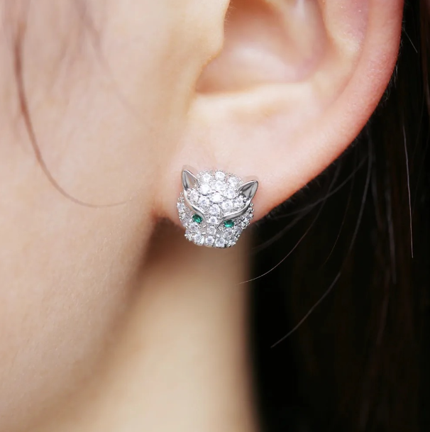 ARO ABANICO CON MICRO CIRCONES PLATA 925