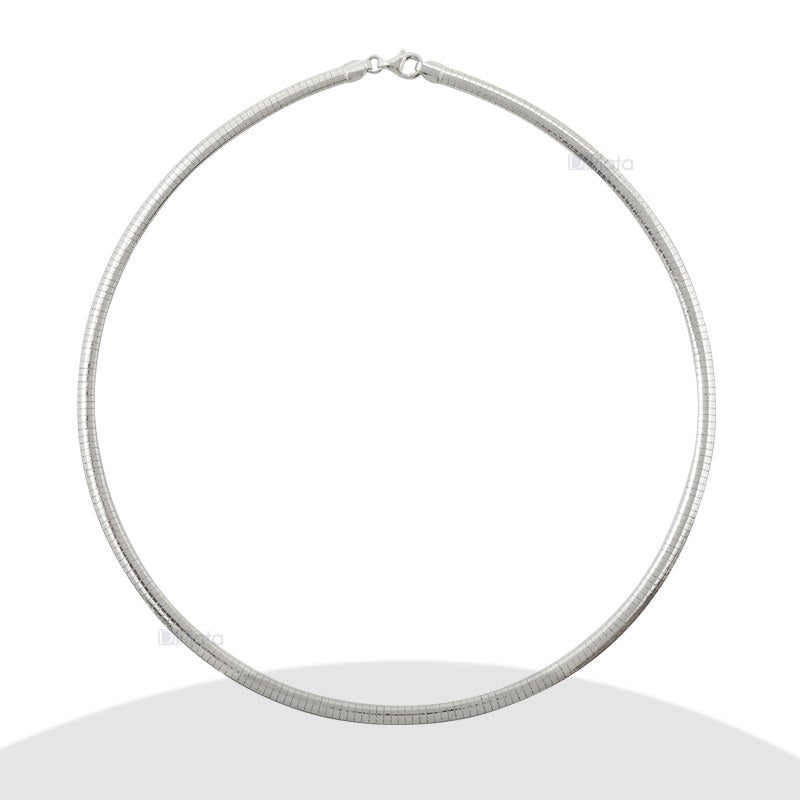 Collares Plana De 2 Mm De Ancho Plata 925 - PO0333