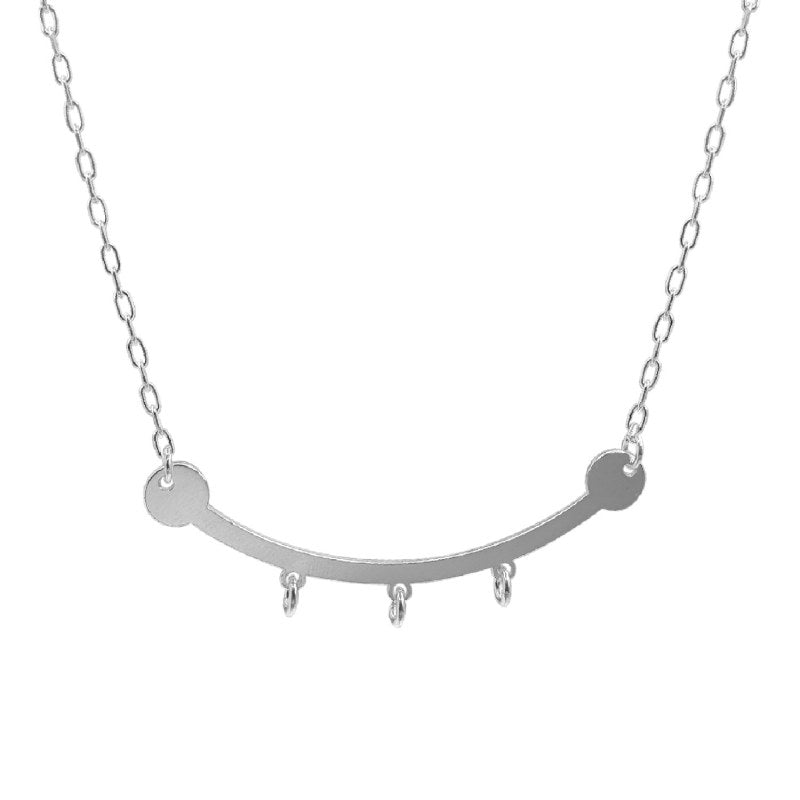 Collar Liso Porta Figuras Tres Unidades Plata 925 - PO0355