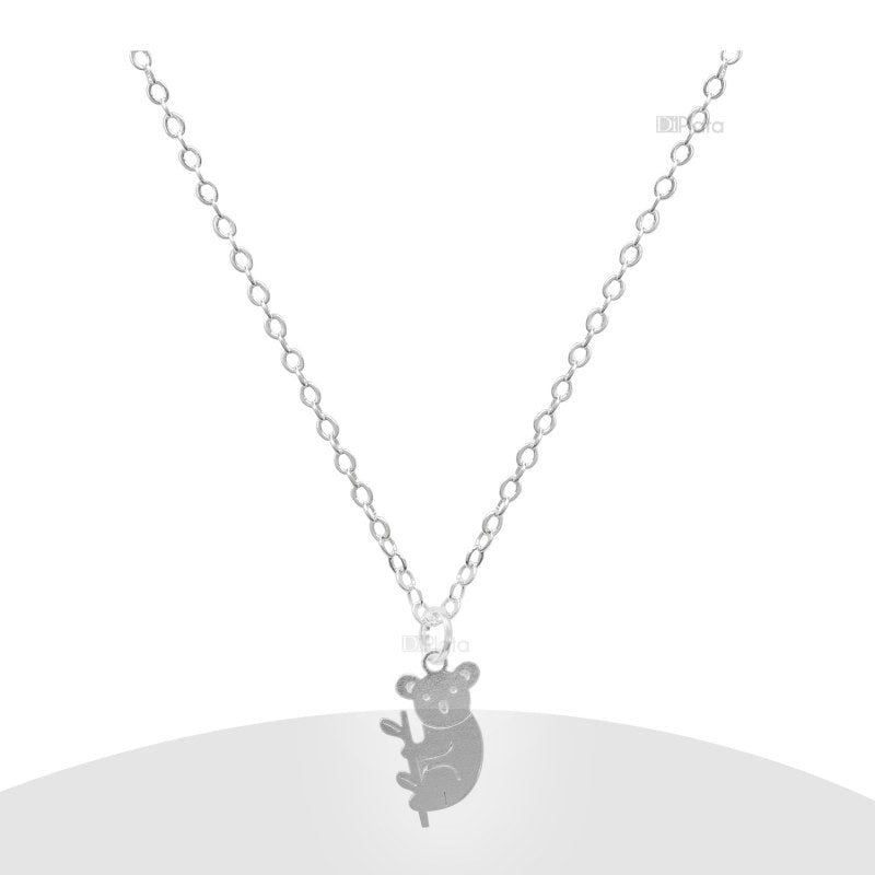 Collar Con Diseño Koala Plata 925 - PO0372
