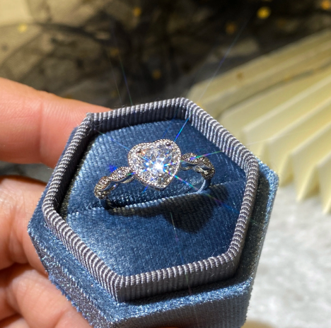 Silver Ring with Heart