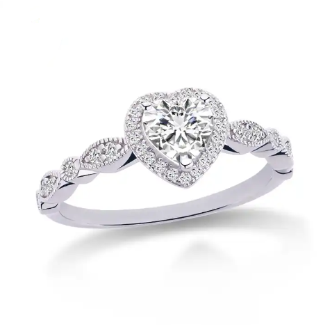 Silver Ring with Heart