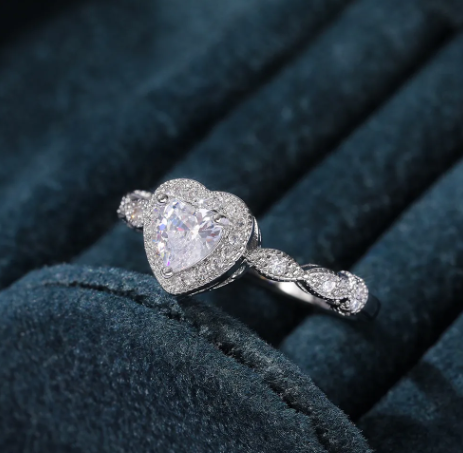 Silver Ring with Heart