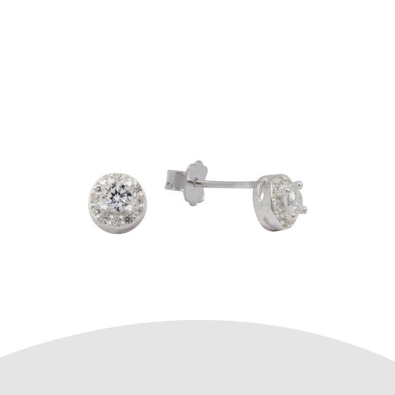 Aro Pegado Diseño Circulo Con Circón Diam: 6 Mm Plata 925 - PR1984