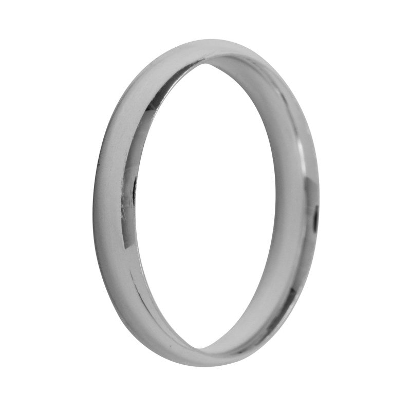 Anillo Compromiso Liso Hombre Mujer 3mm Plata 925 - PA1260