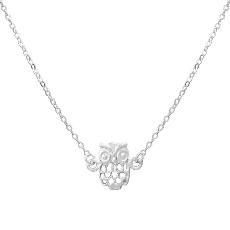Collar Búho Plata 925 - PO0551