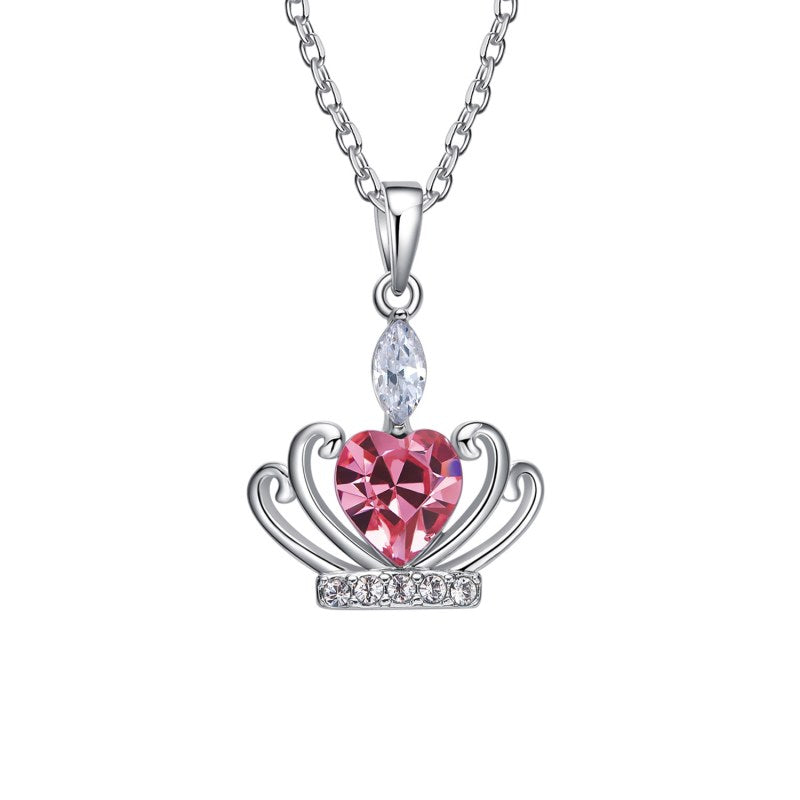 Colgante Corona Color Rose Creado Swarovski® - KP0786
