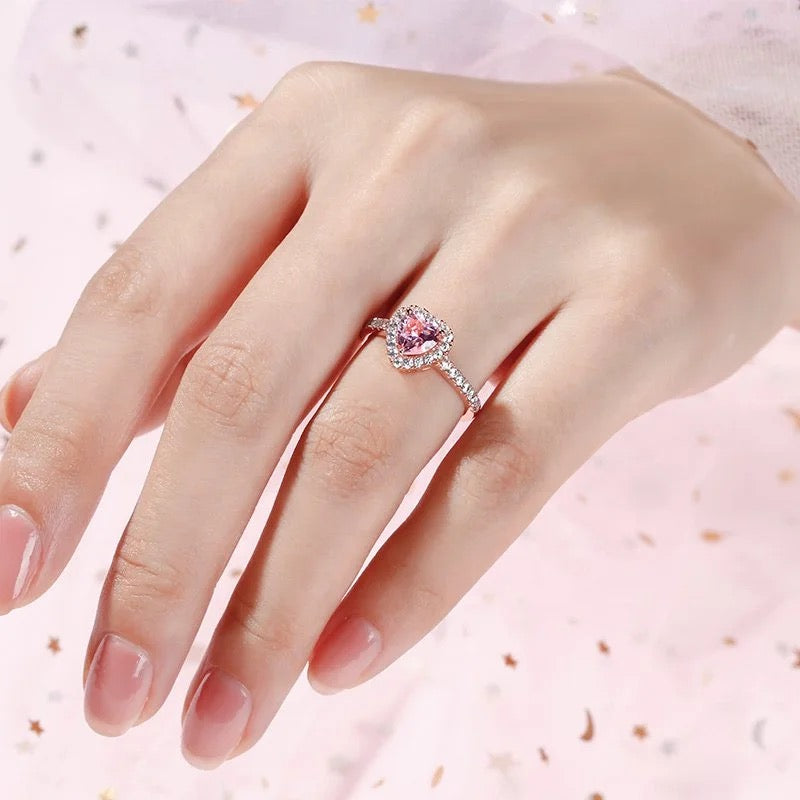 DAINTY HEART ROSE - Anillo Plata ley 925