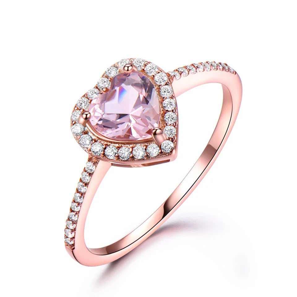 DAINTY HEART ROSE - Anillo Plata ley 925