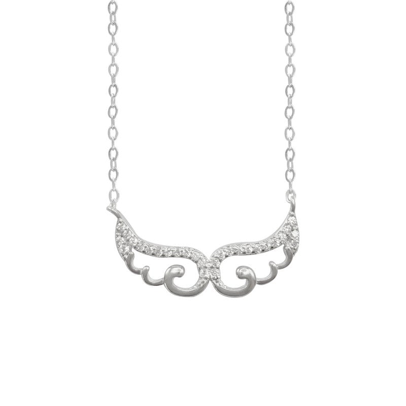 Colgante Alas Con Micro Circones Mas Extensión Plata 925 - PO0654