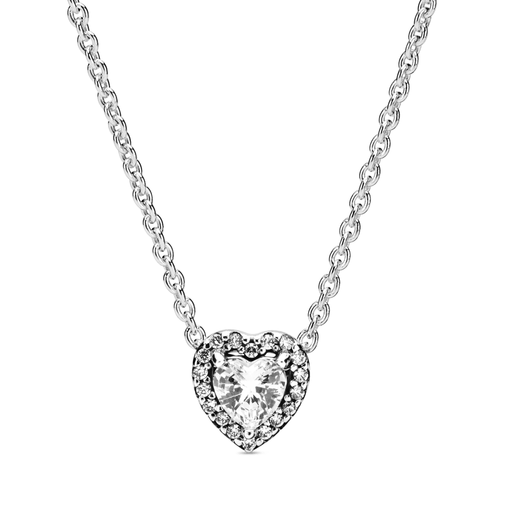 collar en plata ley 925 - corazon blanco