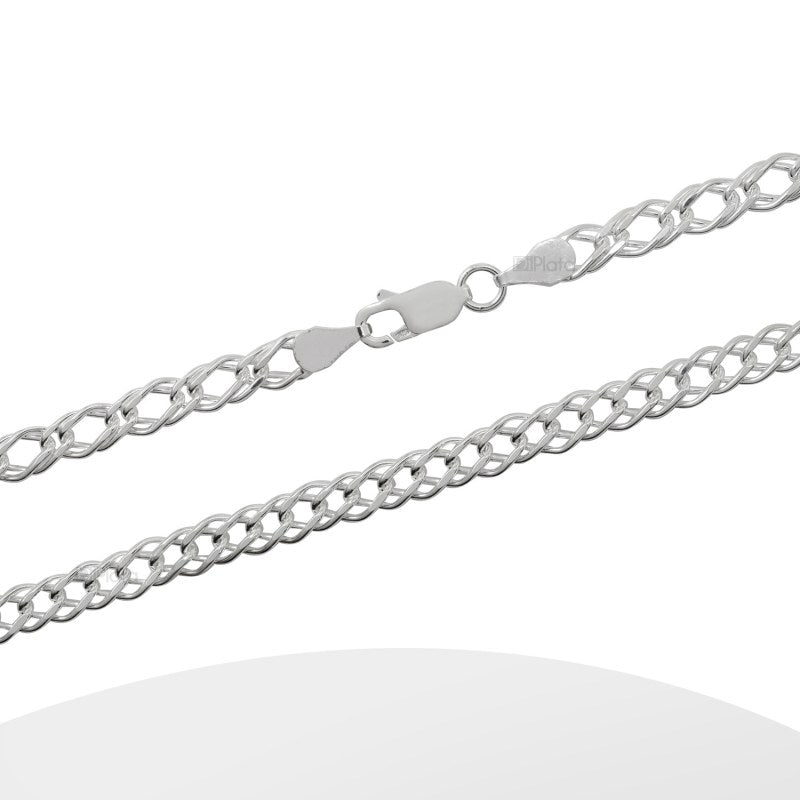 Cadena Malla Ø 080 Largo: 60 cm plata 925 - PC0116