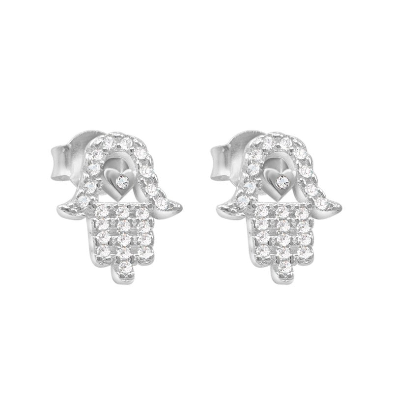 Aro Mano De Fátima Con Micro Circones Plata 925 - PR2626