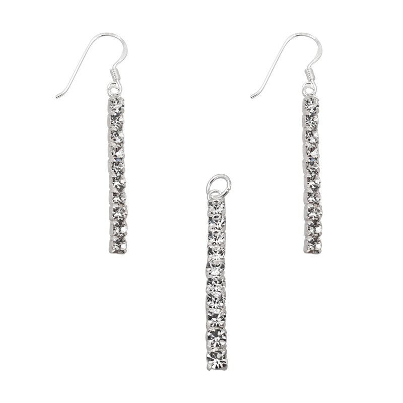 Set Largo Barra Diez Circones 3X33mm Plata 925