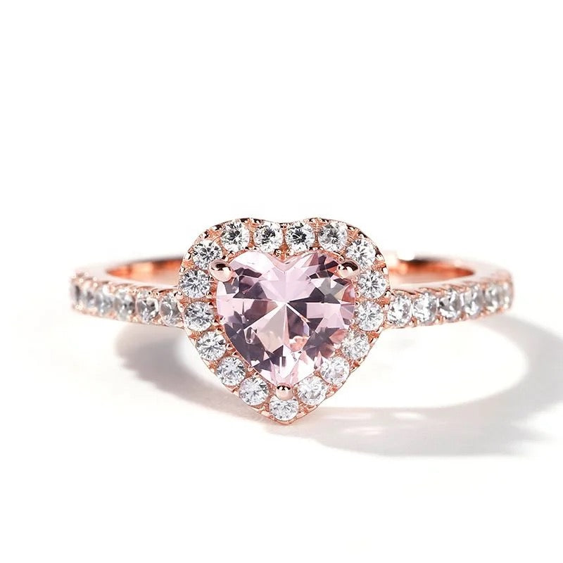 DAINTY HEART ROSE - Anillo Plata ley 925