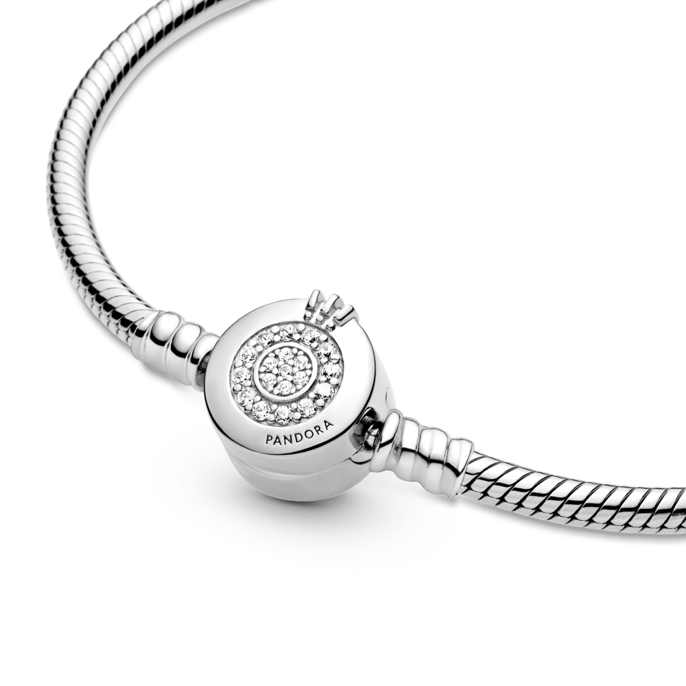 Brazalete Pandora Moments Cadena de Serpiente Corona O Resplandeciente