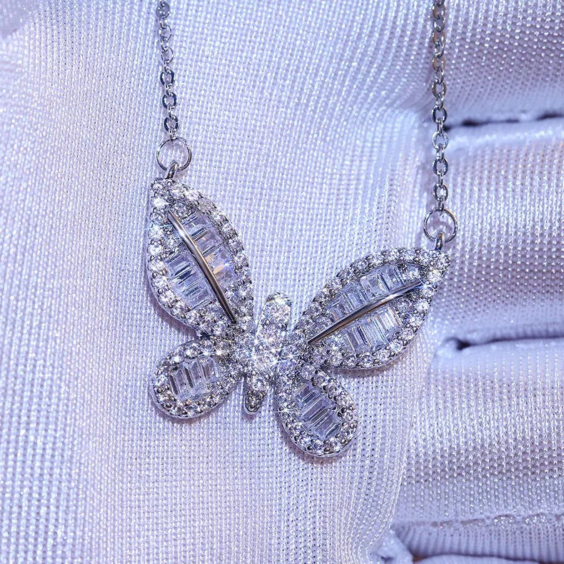 SILVER BUTTERFLY NECKLACE