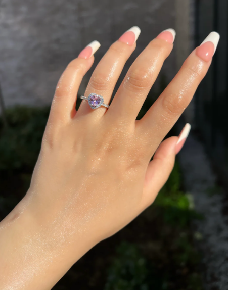 Anillo silver pink eterna promesa