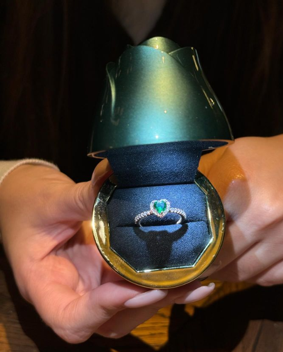 Anillo Con Un Recubrimiento En Oro Rosa De 14k Corazón Brillante Elevado - Plata ley 925