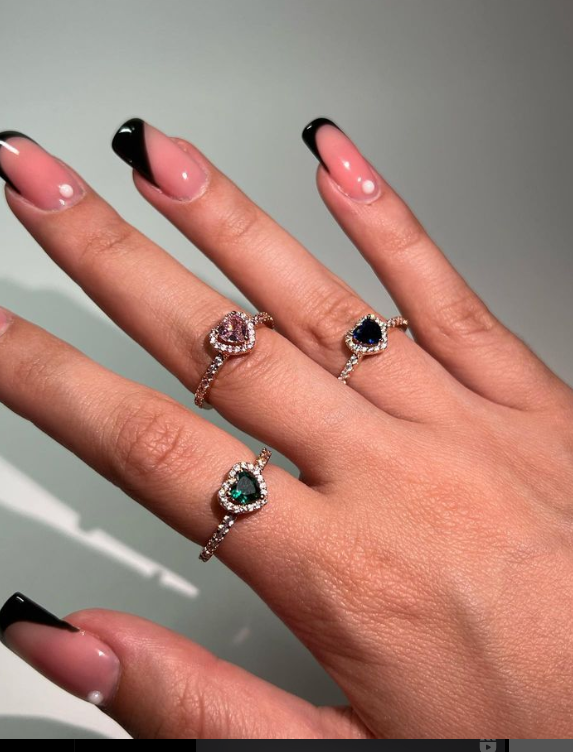 Anillo Con Un Recubrimiento En Oro Rosa De 14k Corazón Brillante Elevado - Plata ley 925