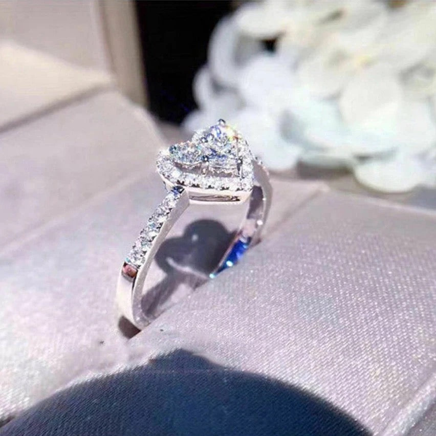 Heart sterling Silver Ring