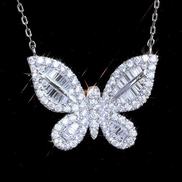 SILVER BUTTERFLY NECKLACE