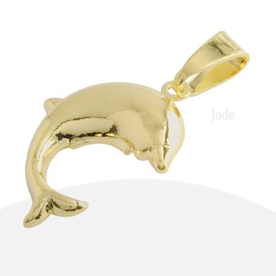 Pendiente Delfín Baño De Oro Amarillo 18k - RP0216