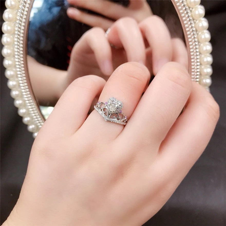 Silver Pink heart