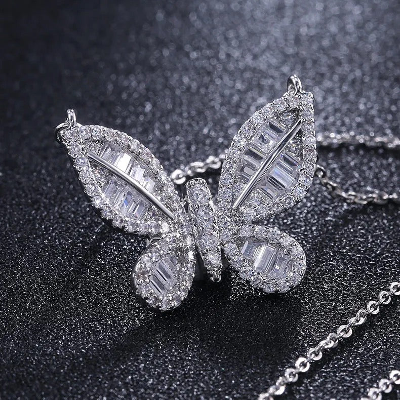 SILVER BUTTERFLY NECKLACE