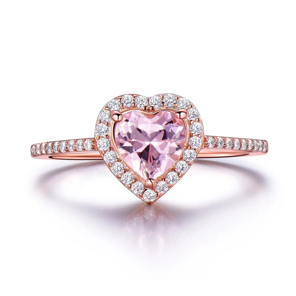 DAINTY HEART ROSE - Anillo Plata ley 925