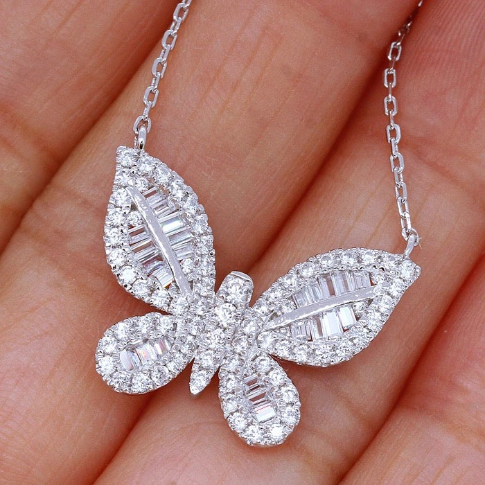 SILVER BUTTERFLY NECKLACE
