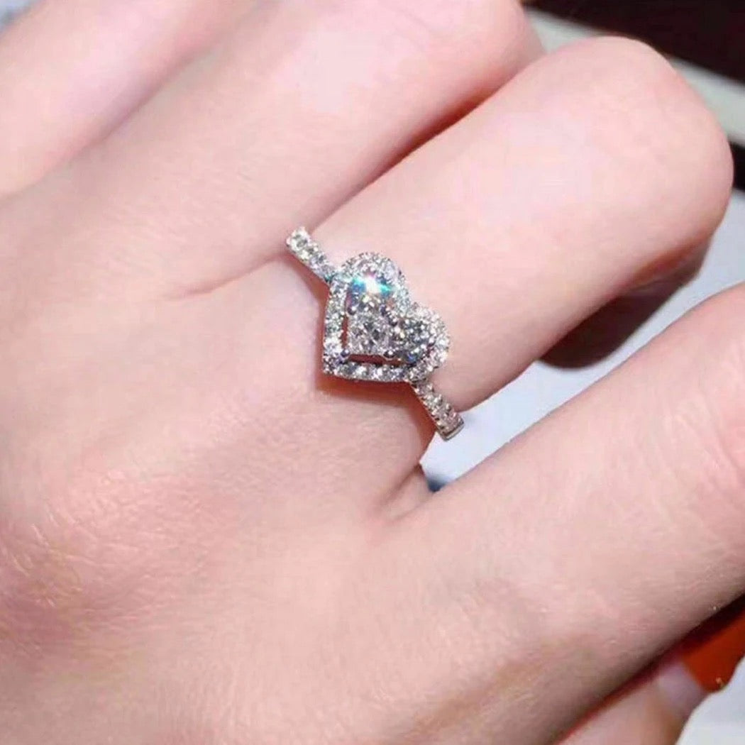 Heart sterling Silver Ring