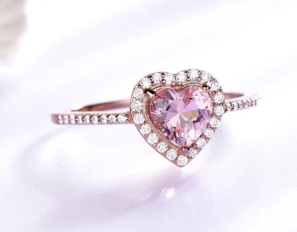 DAINTY HEART ROSE - Anillo Plata ley 925