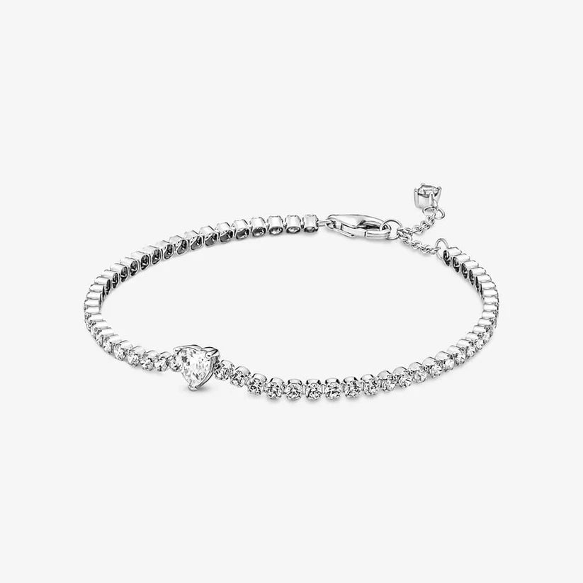 Pulsera Tenis Corazón Azul Claro (Copia)
