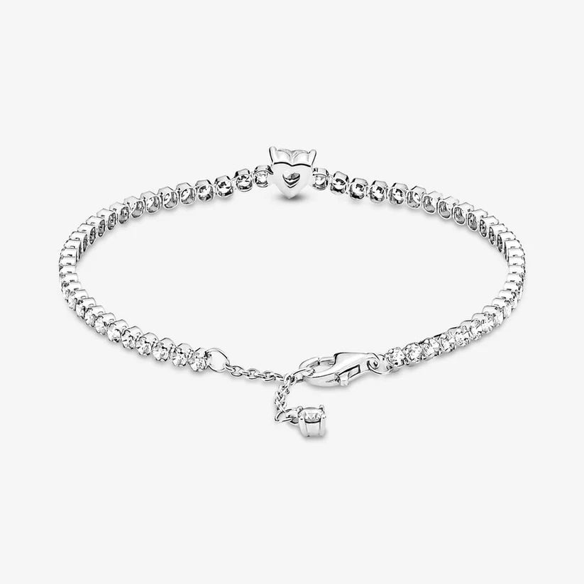 Pulsera Tenis Corazón Azul Claro (Copia)