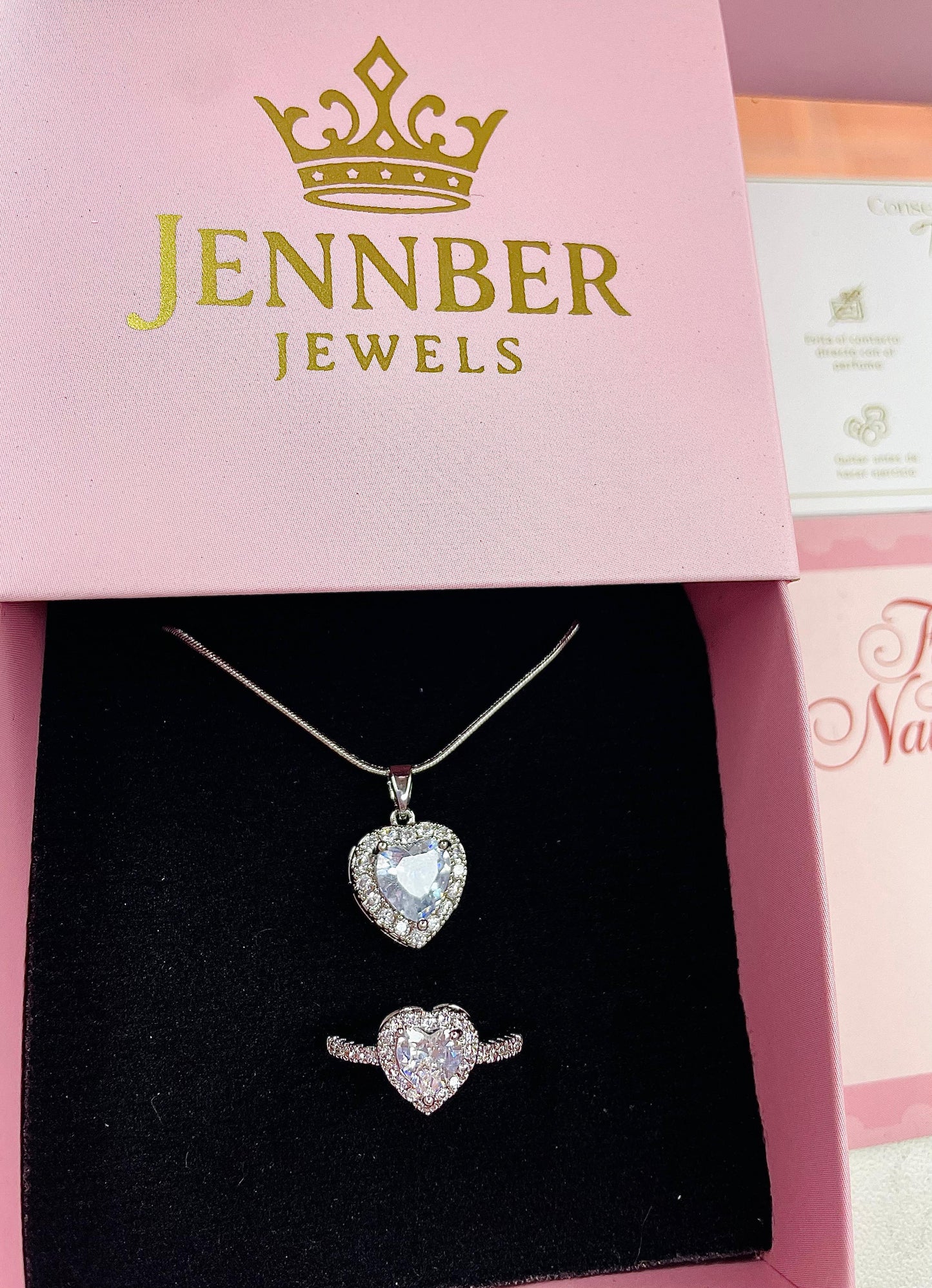 Set dúo Alteza - piedra blanca