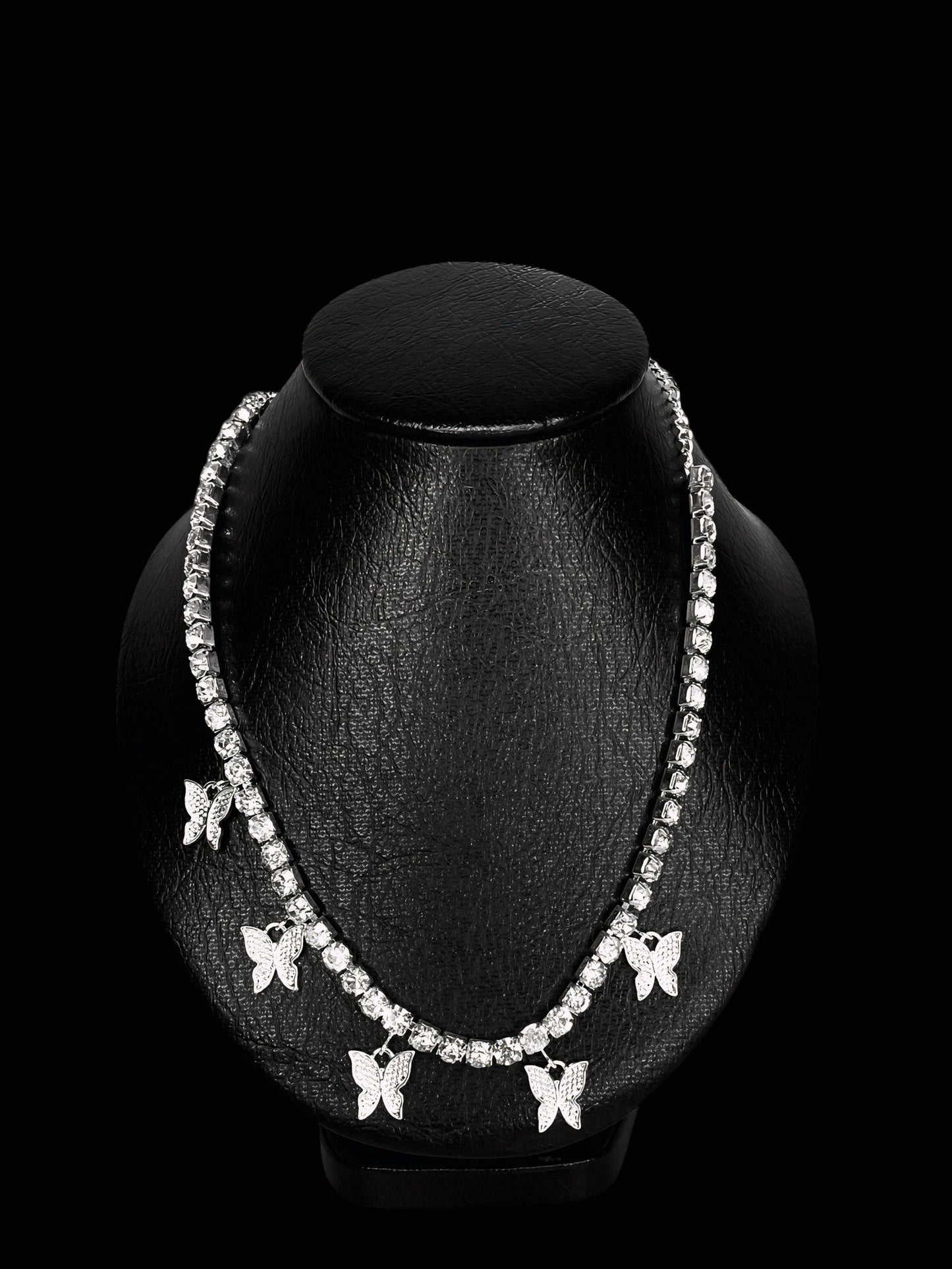 BUTTERFLY EFFECT SILVER TENNIS CHOKER