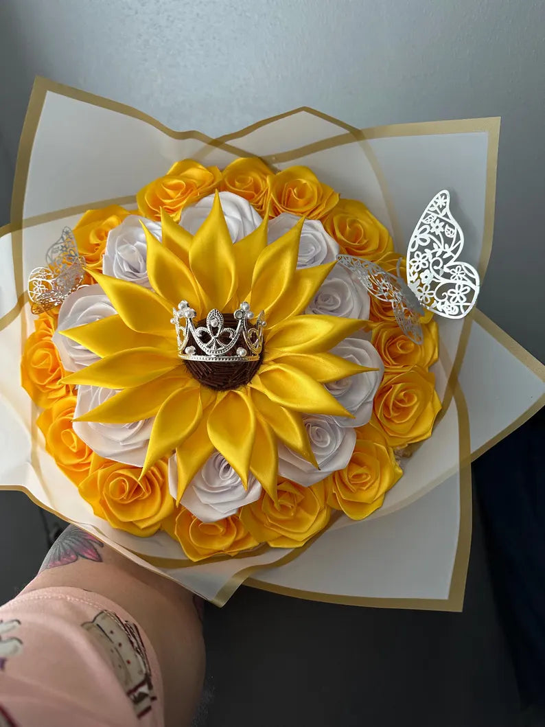 25 rosas eternas & girasol eterno