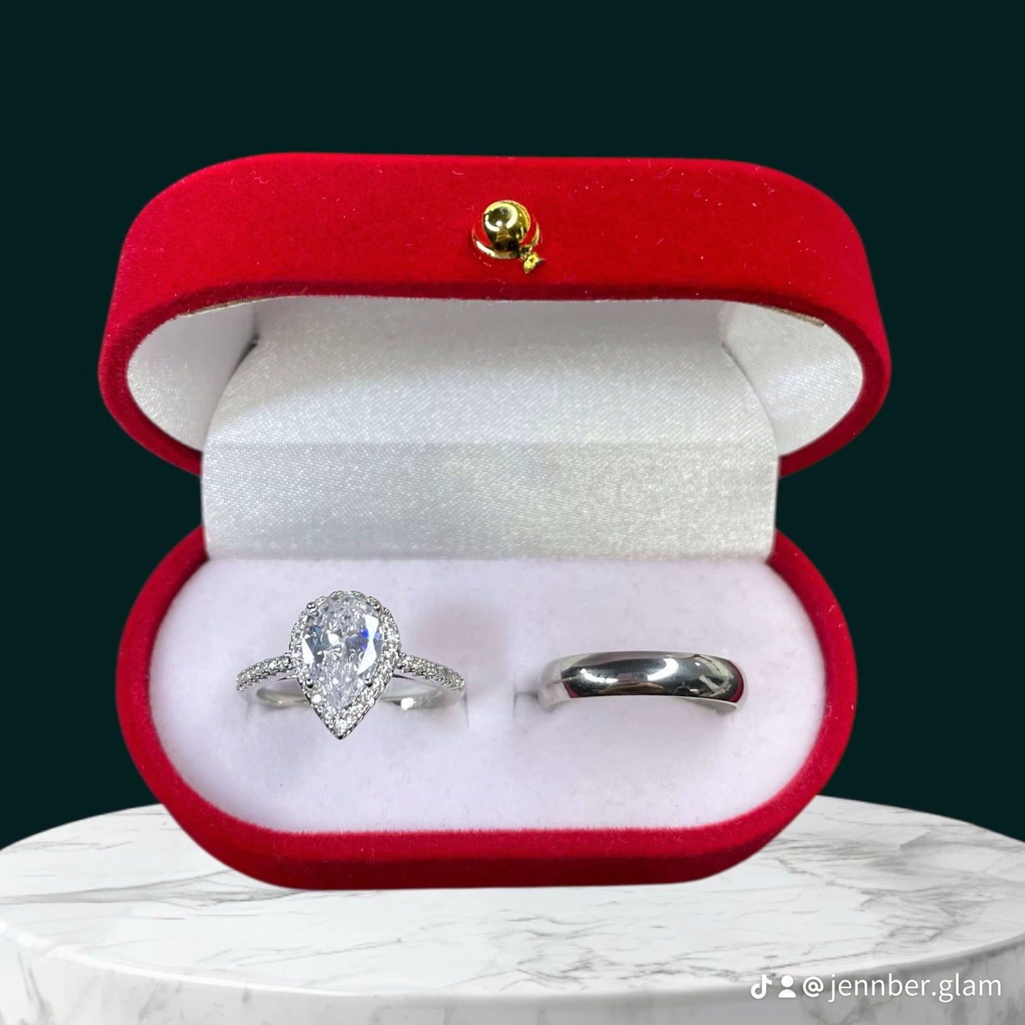 Anillo de promesa - gota de agua