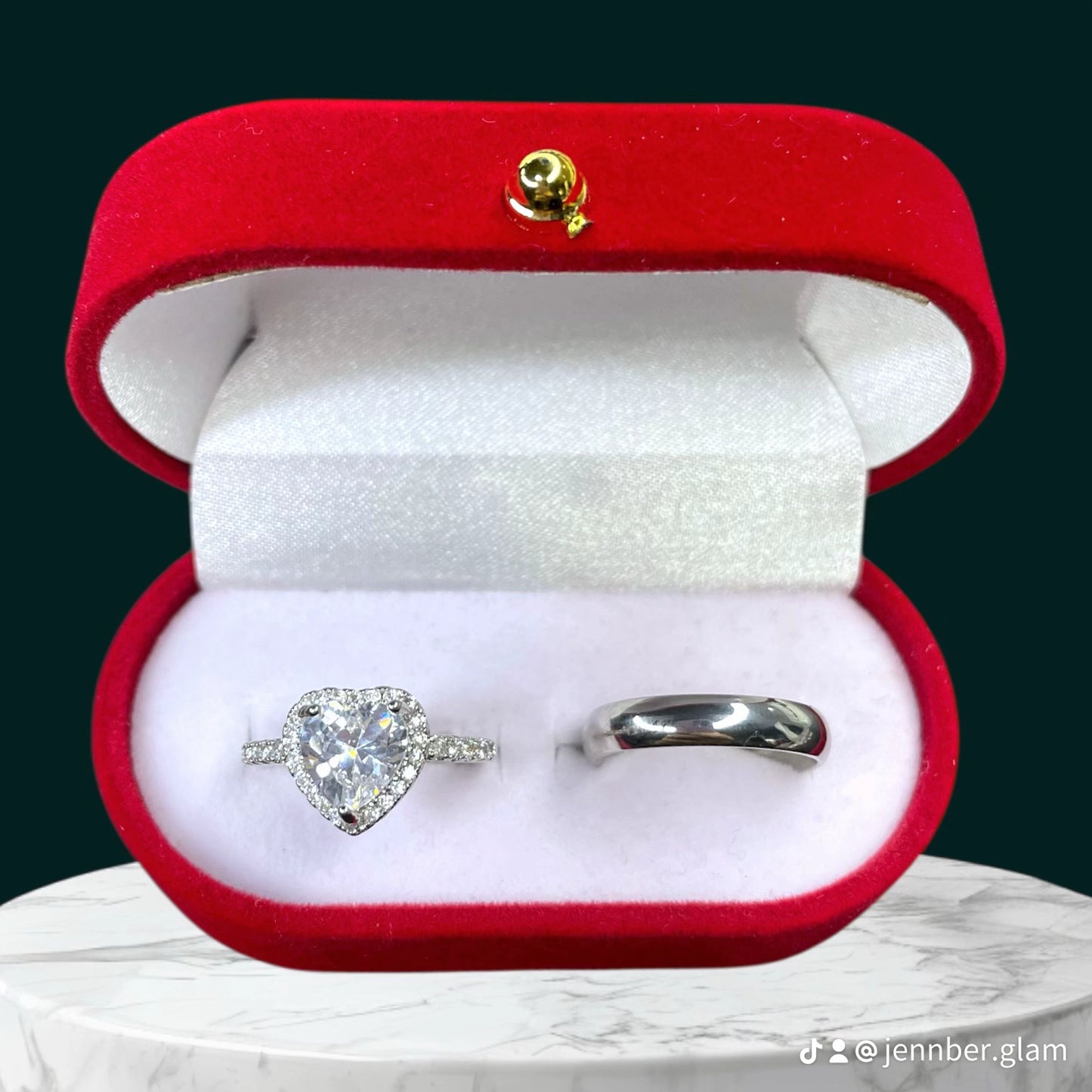 Anillo de promesa - Love heart