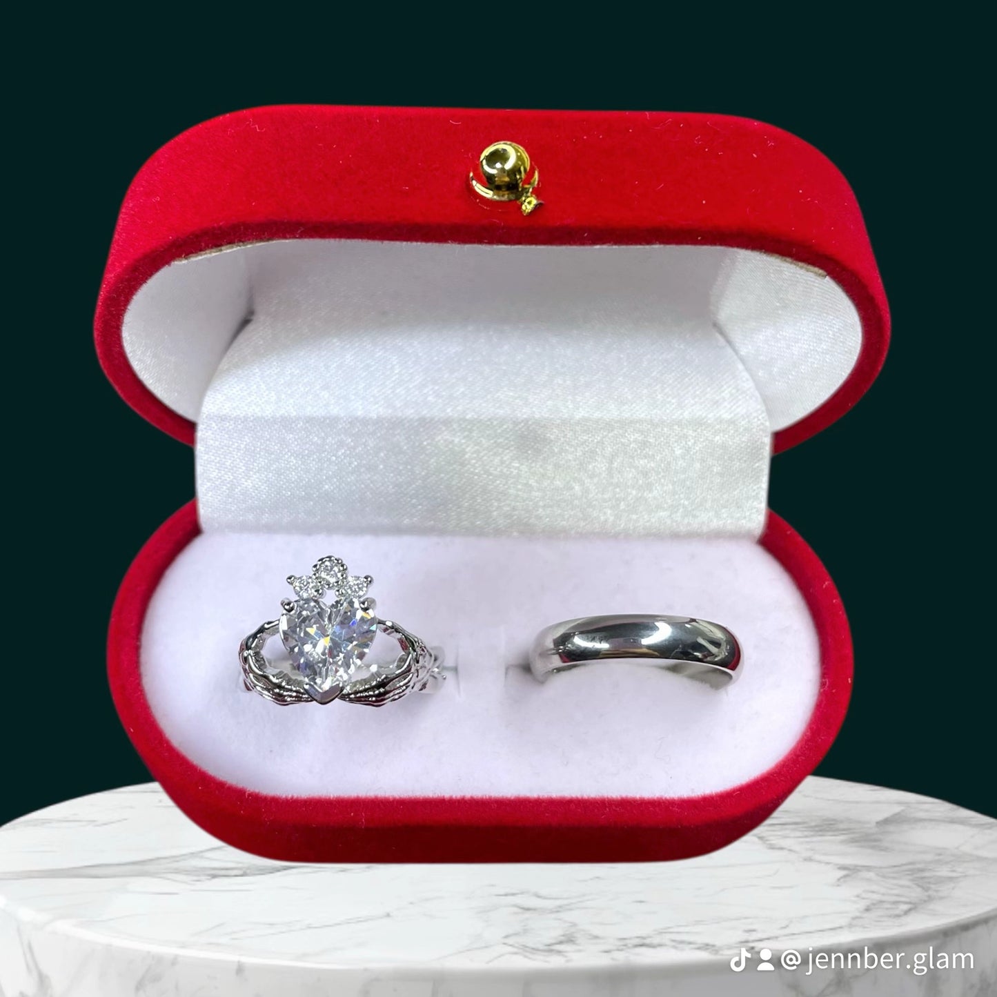 Anillo de promesa - heart sterling silver ring