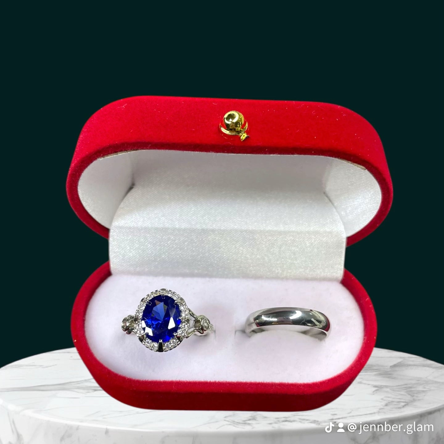 Anillo de promesa - Silver sky blue