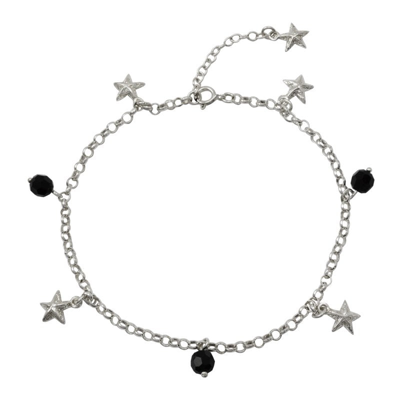 Tobillera Figuras Estrellas Plata 925