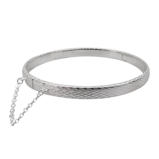 Pulsera Esclava Con Cadena De Seguridad Diseño Plata 925 - PU1146
