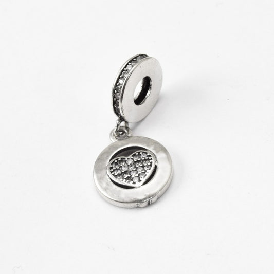 Charm Colgante Corazón Microcircones De Plata 925 - PP0759